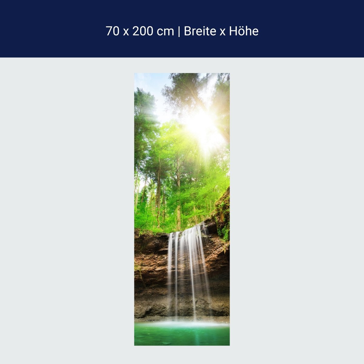 Wall mural Waterfall in the forest, sun, water, nature M1294
