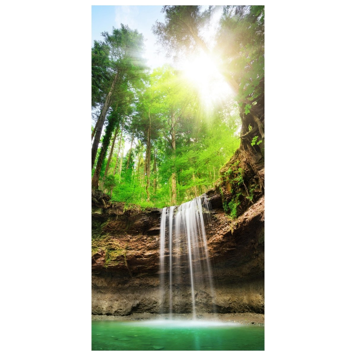 Türtapete Wasserfall im Wald, Sonne, Wasser, Natur M1294 - Bild 2