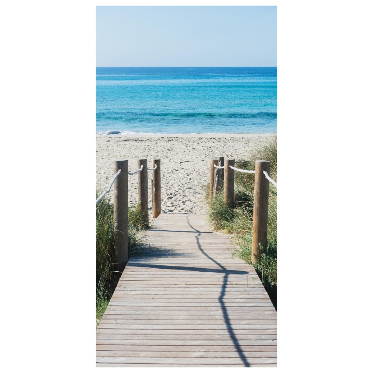Türtapete Holzweg zum Strand, Meer, Holz, Seil M1298 - Bild 2