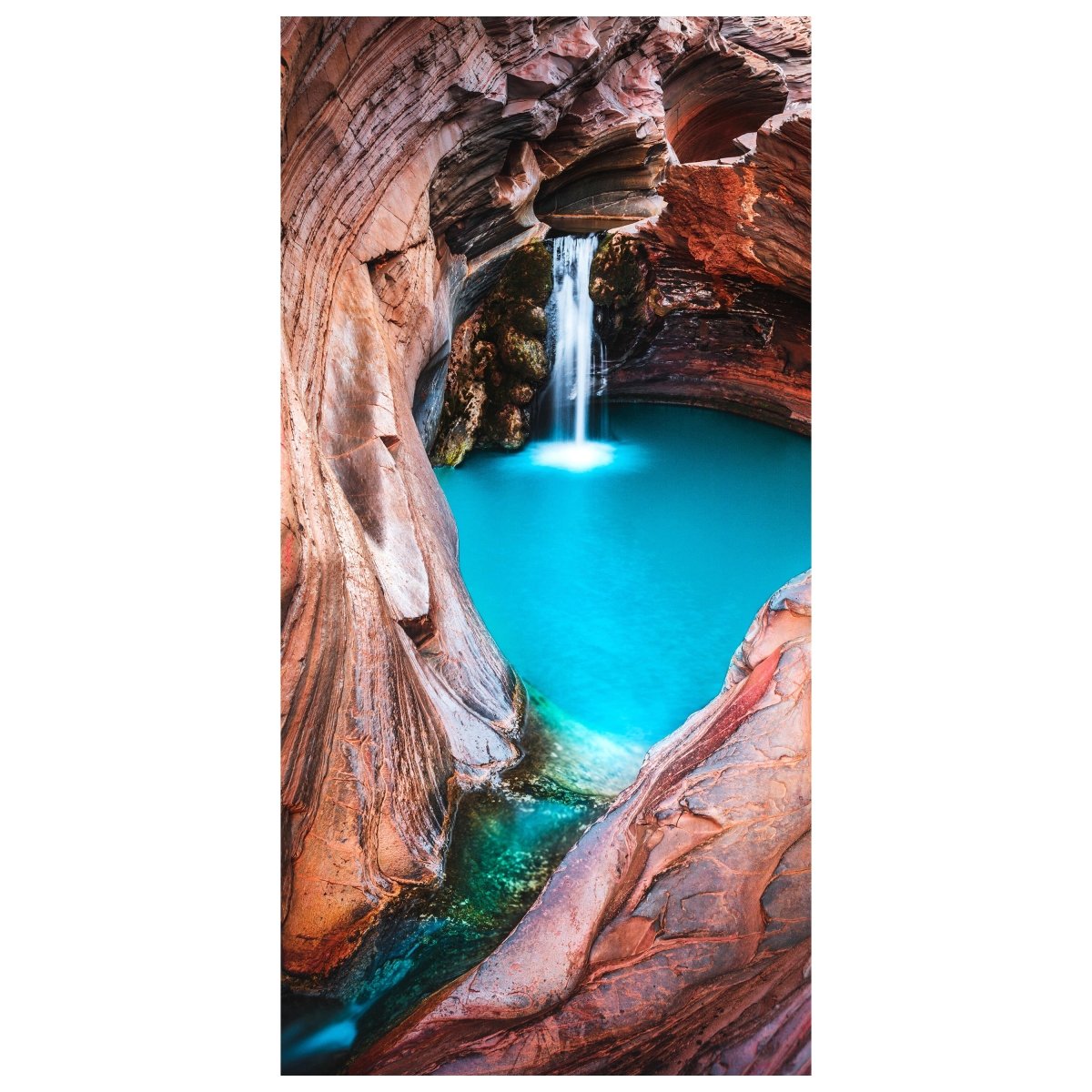Türtapete Wasserfall in Höhle, Felsen, Wasser M1305 - Bild 2
