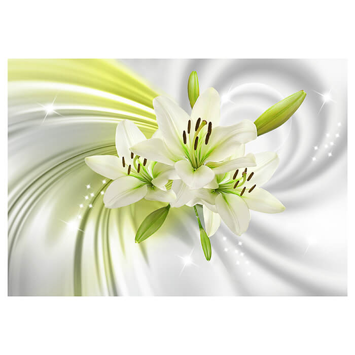 Fototapete Grün Lilien Blüten M1318 - Bild 2