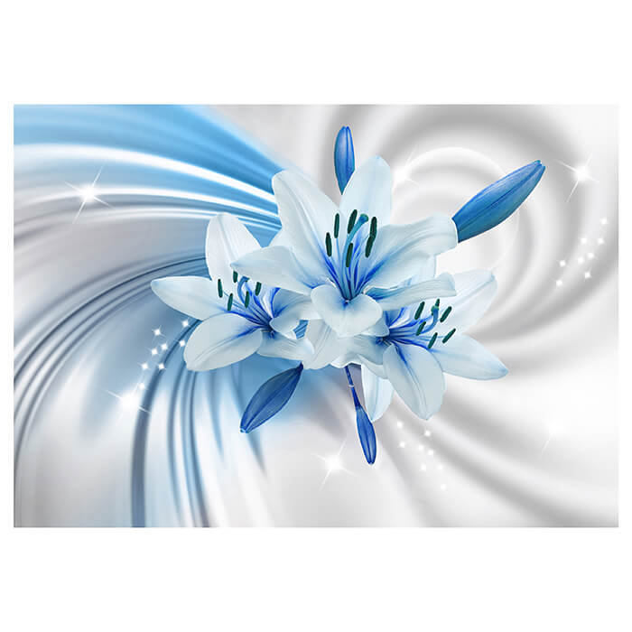 Fototapete Hell blau Lilien Blüten M1320 - Bild 2