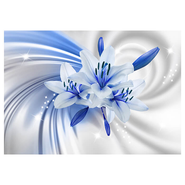 Fototapete Blau Lilien Blüten M1323 - Bild 2