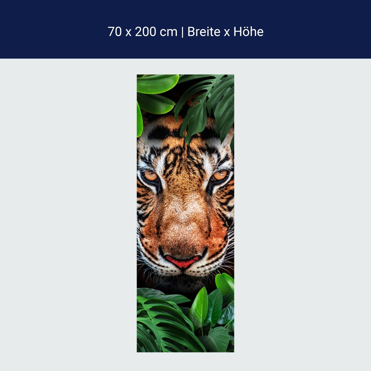 Door wallpaper tiger face jungle animal cat M1340