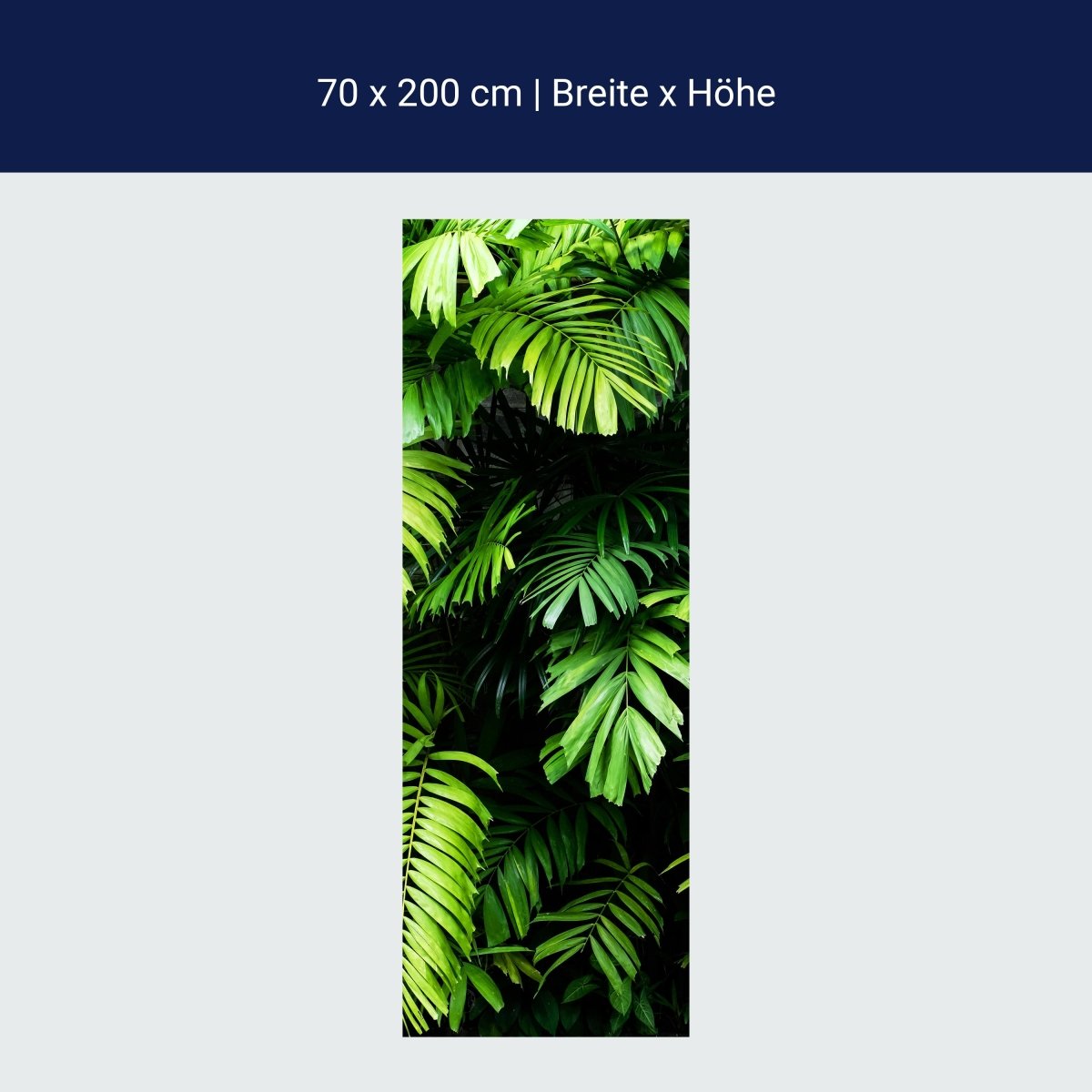 Papier peint de porte feuilles de palmier, frondes, jungle, forêt M1348