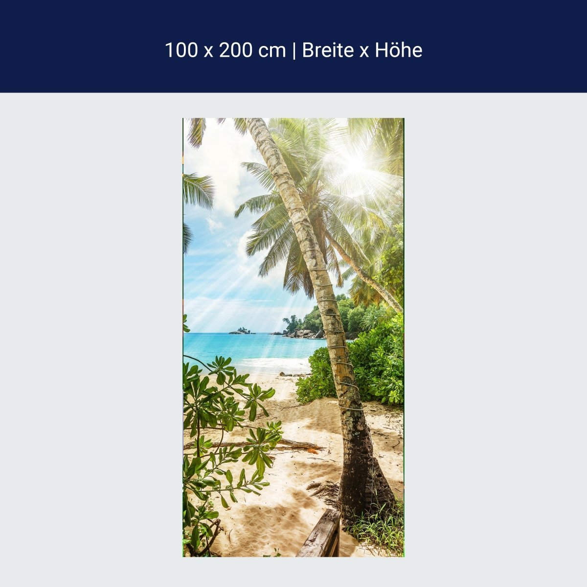 Papiers peints palmier sur la plage, mer, soleil, île M1349