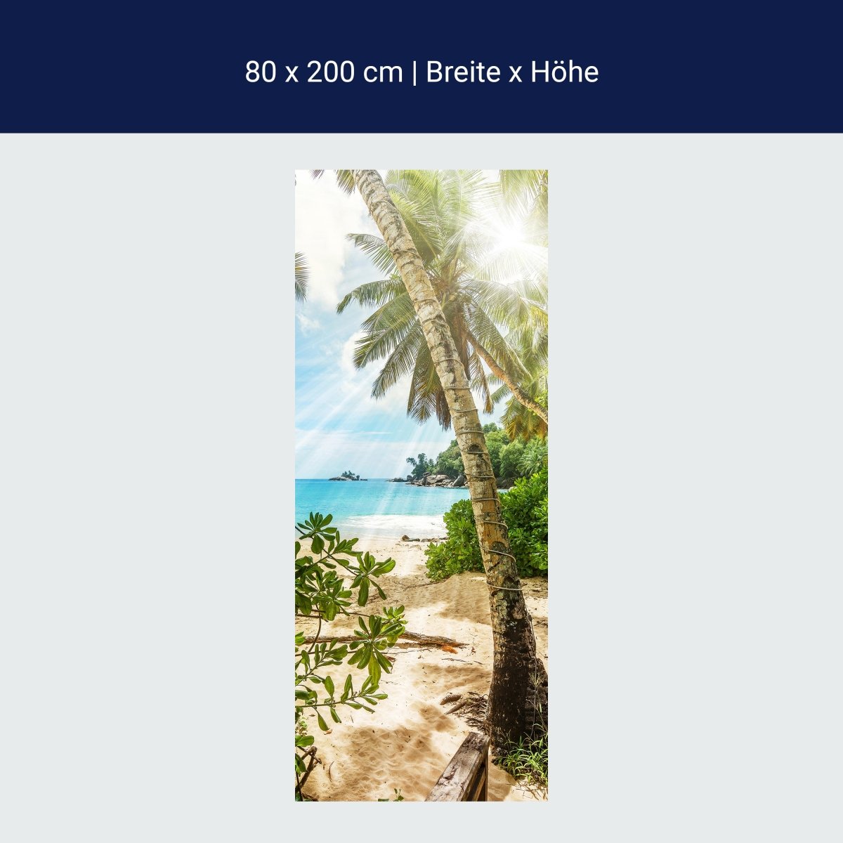 Papiers peints palmier sur la plage, mer, soleil, île M1349