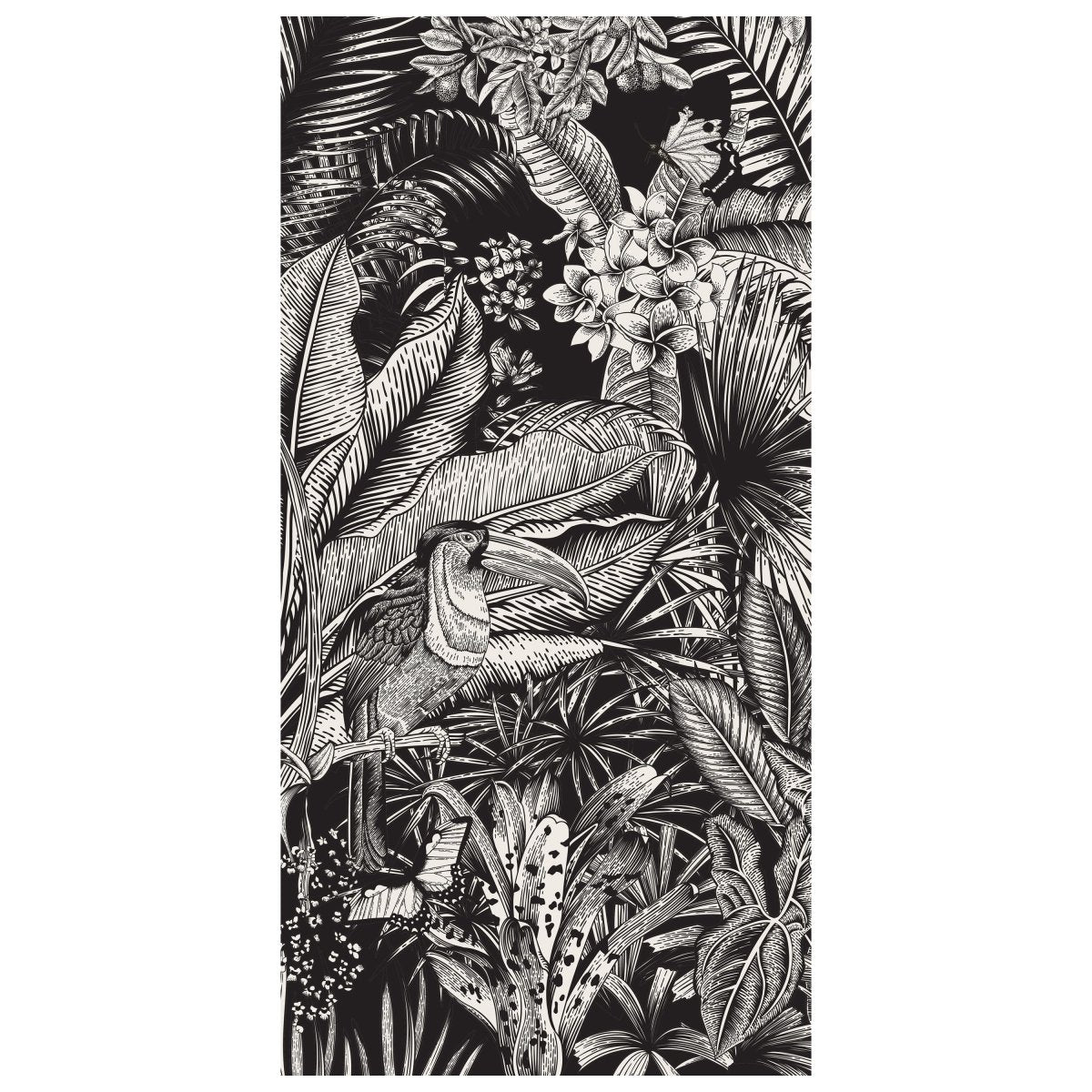 Türtapete Zeichnung Leben im Dschungel, Pflanzen M1362 - Bild 2