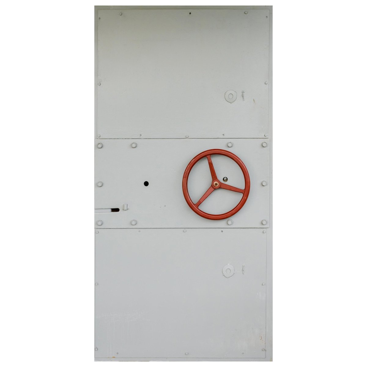 Türtapete Weiße Metalltür, rotes Rad, Tür M1372 - Bild 2