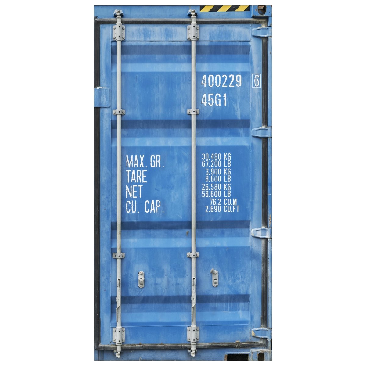 Türtapete Container Tür, Metall, Blau, Nummer M1376 - Bild 2