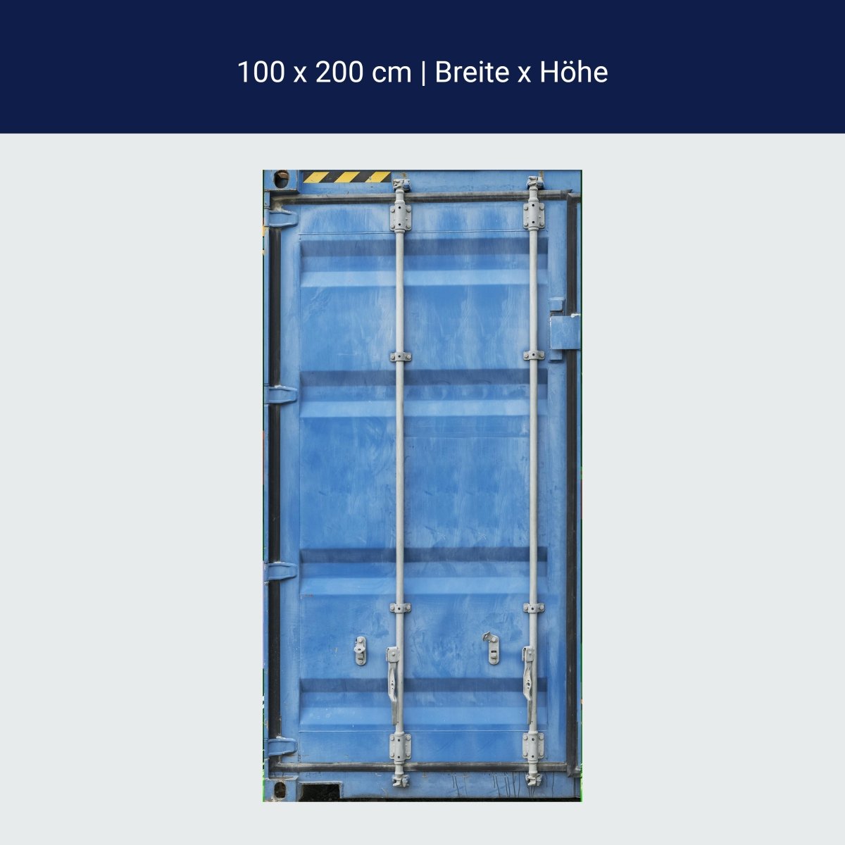 Türtapete Blaue Container Tür, Metall, Übersee M1377