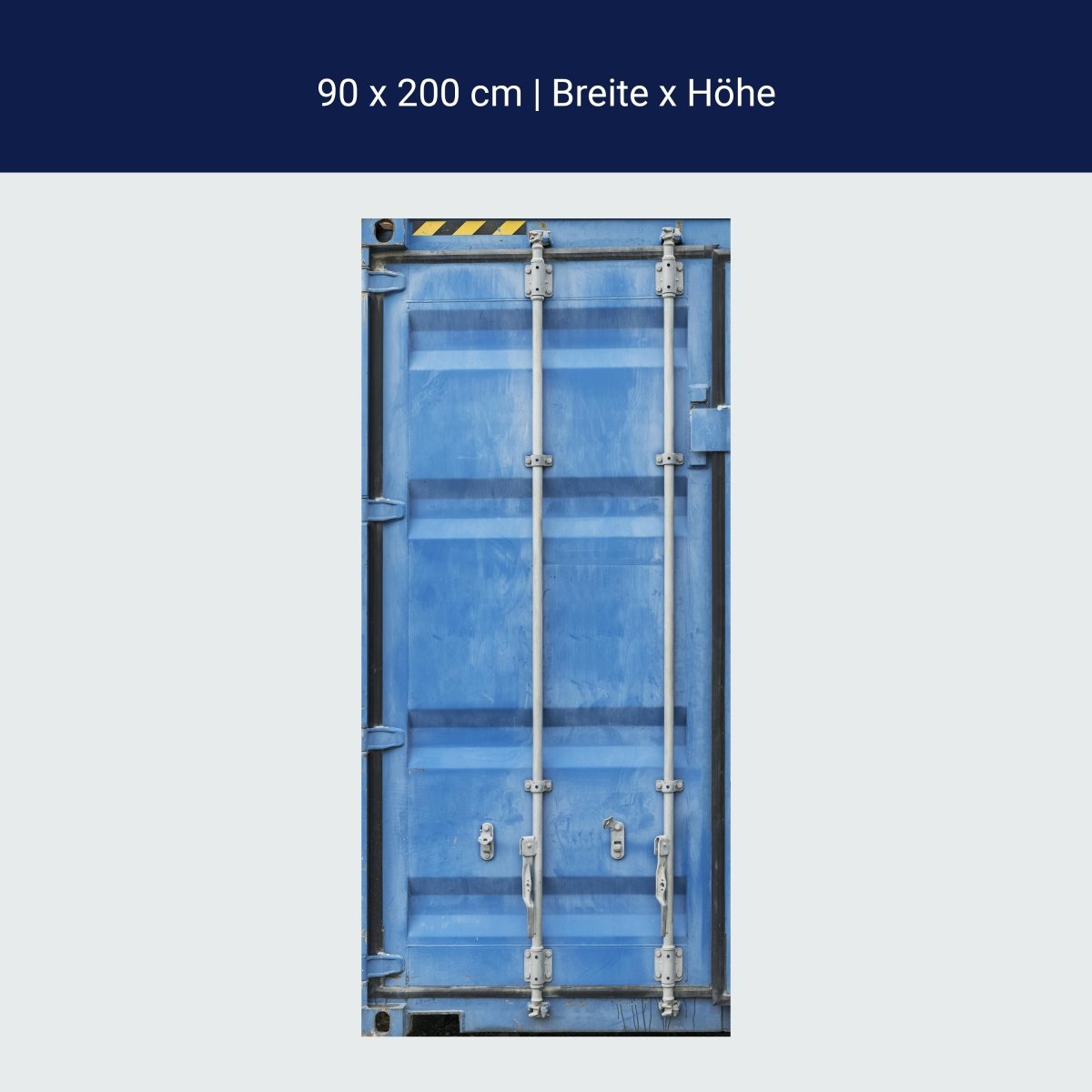 Türtapete Blaue Container Tür, Metall, Übersee M1377