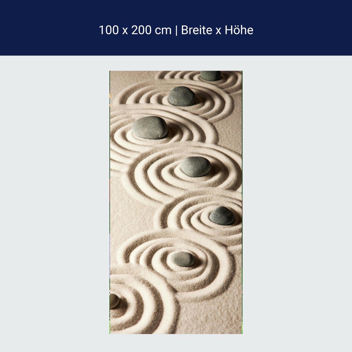 Papier peint de porte pierres dans le sable, motifs, anneaux, formes M1388