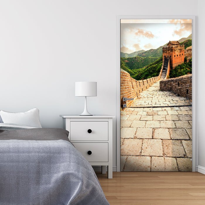 Türtapete Chinesische Mauer, Berge, Steine, China M1389 - Bild 1
