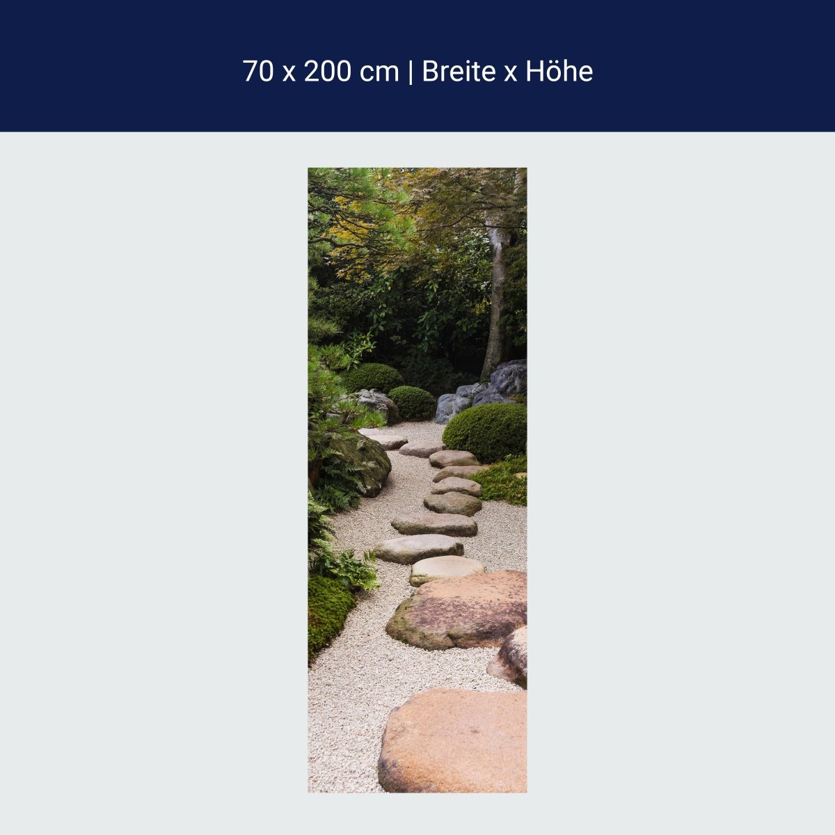 Türtapete Japanischer Zen Garten, Steine, Pflanzen M1390