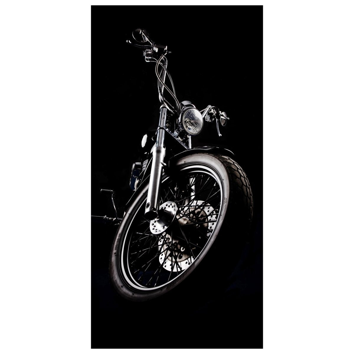 Türtapete Schwarzes Motorrad, Chopper, Fotografie M1397 - Bild 2