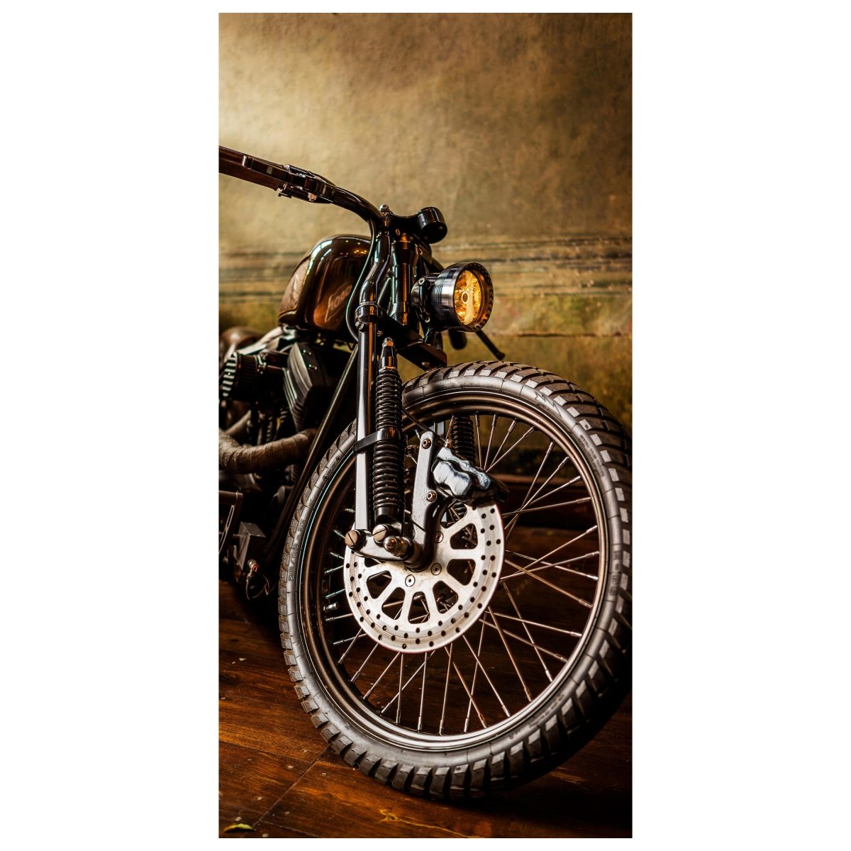 Türtapete Vintage Motorrad, Reifen, Scheinwerfer M1403 - Bild 2