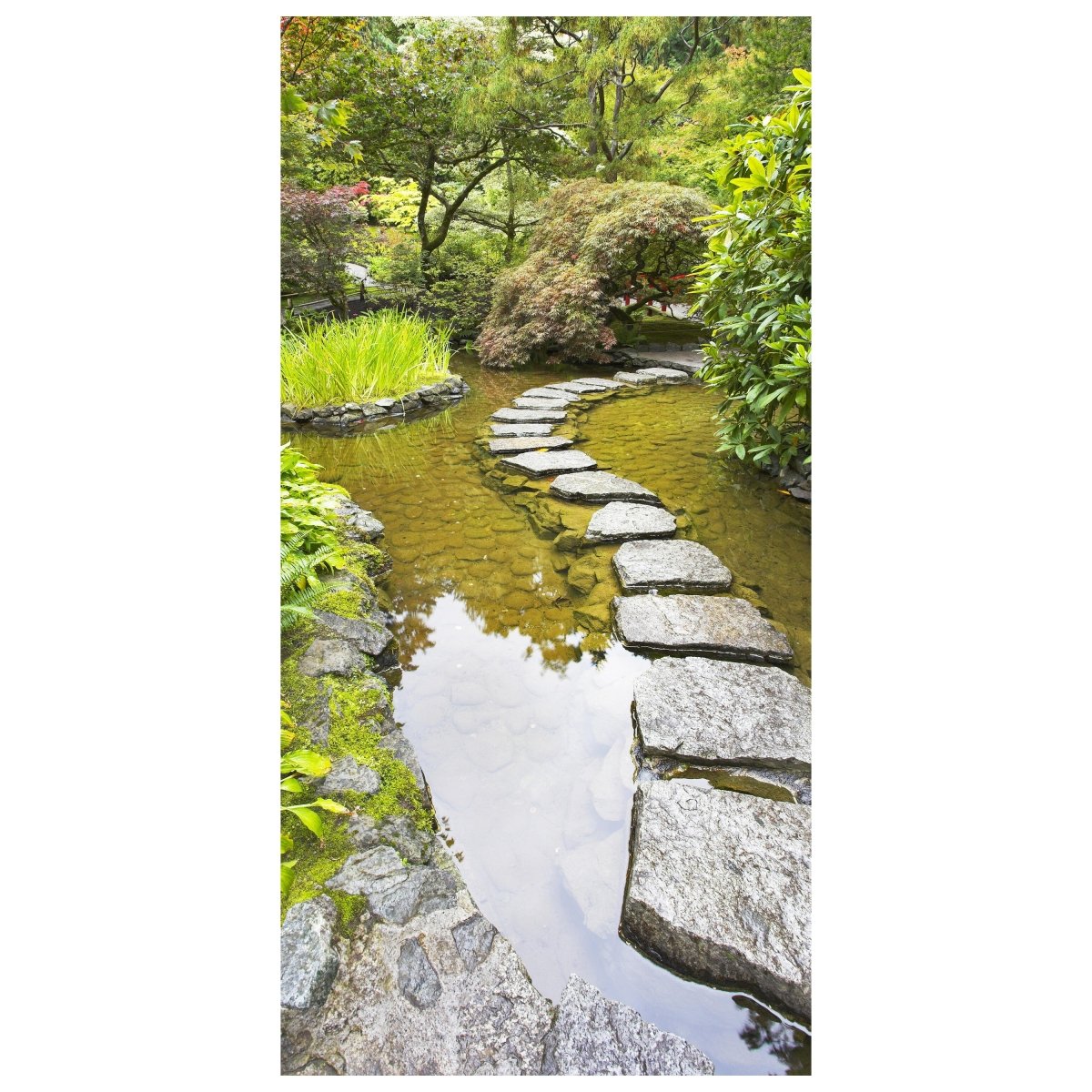 Türtapete Teich japanischer Garten Steine M1404 - Bild 2