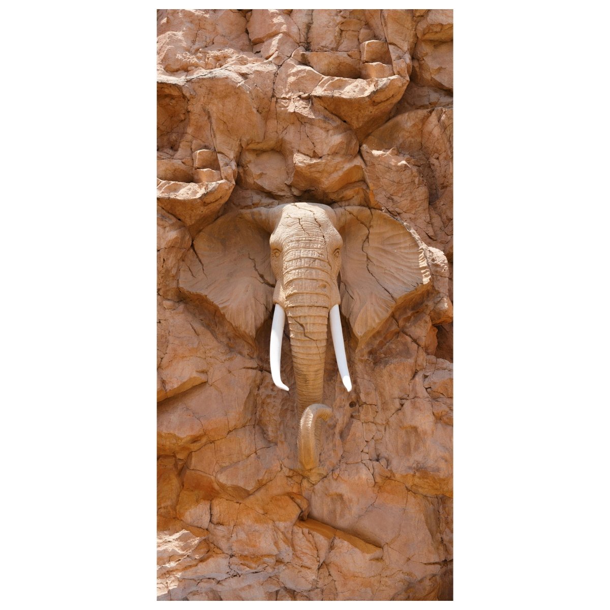 Türtapete Elefant, Stein, Wand M1419 - Bild 2