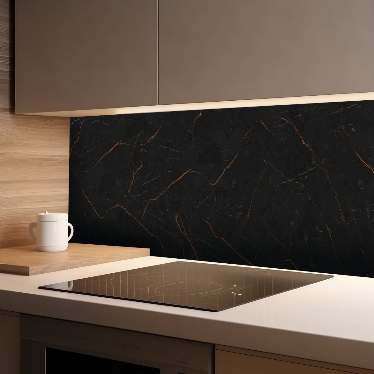 Küchenrückwand schwarzer Marmor, Stein M1423 entdecken - Bild 1