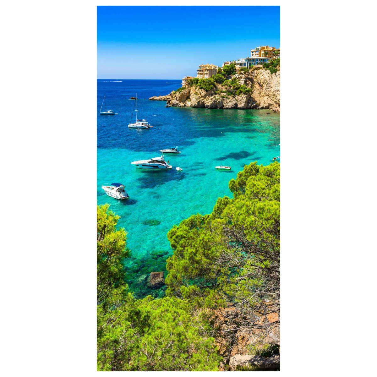 Türtapete Meer, Boote, Felsen, Mallorca M1423 - Bild 2