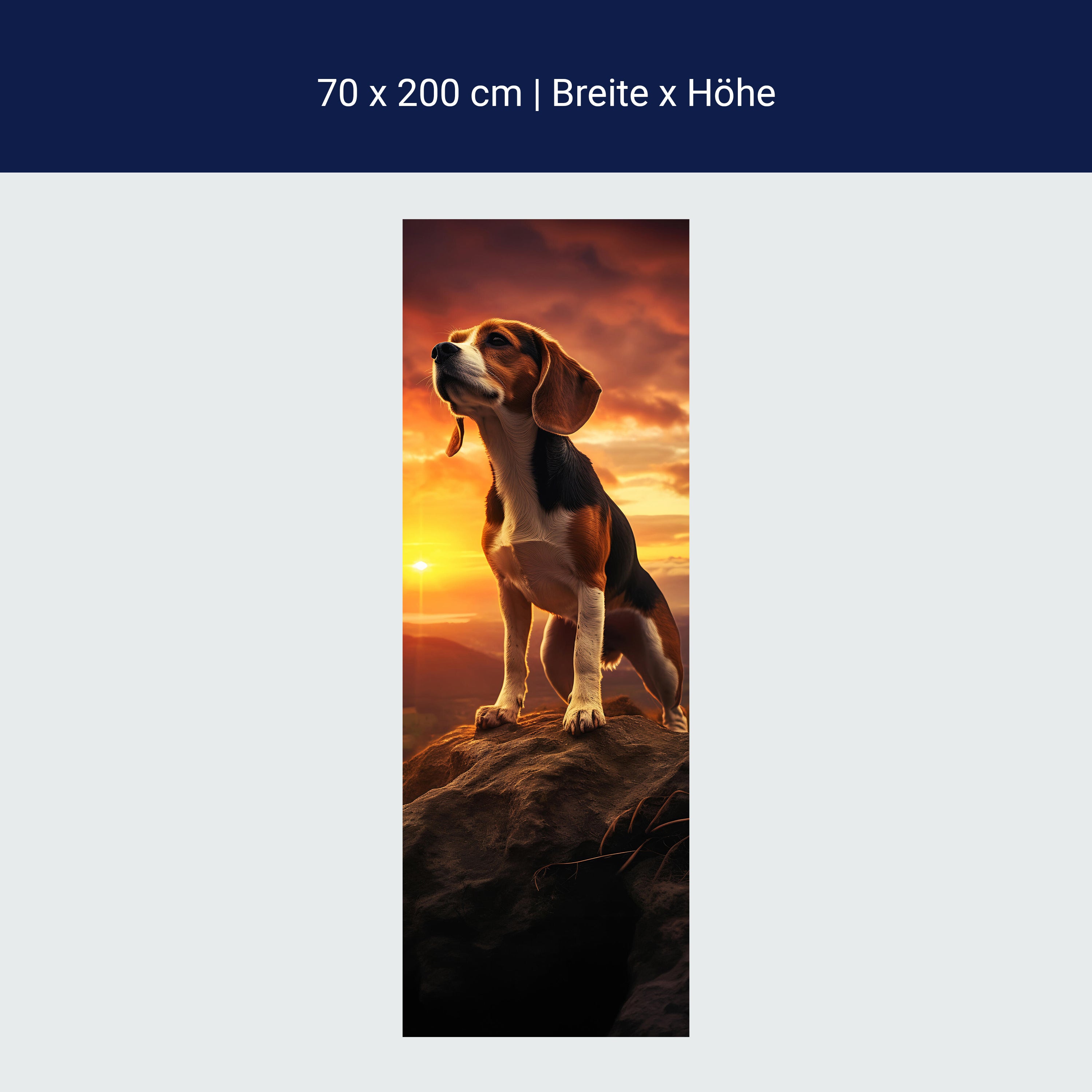 Door wallpaper dog, beagle, rock M1461