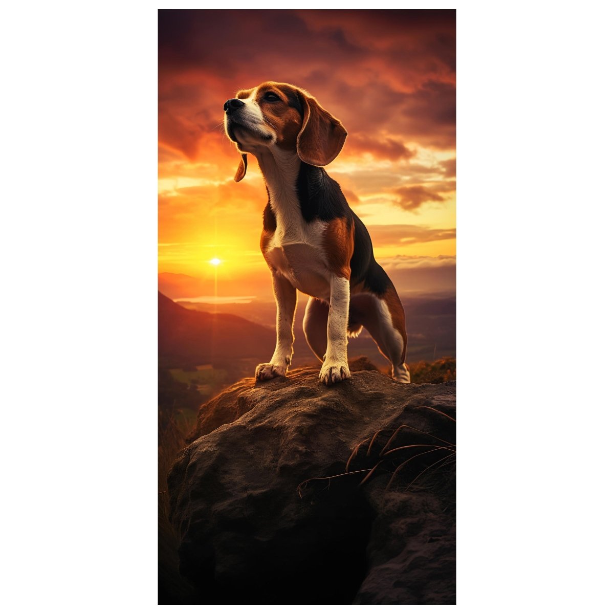 Türtapete Hund, Beagle, Felsen M1461 - Bild 2