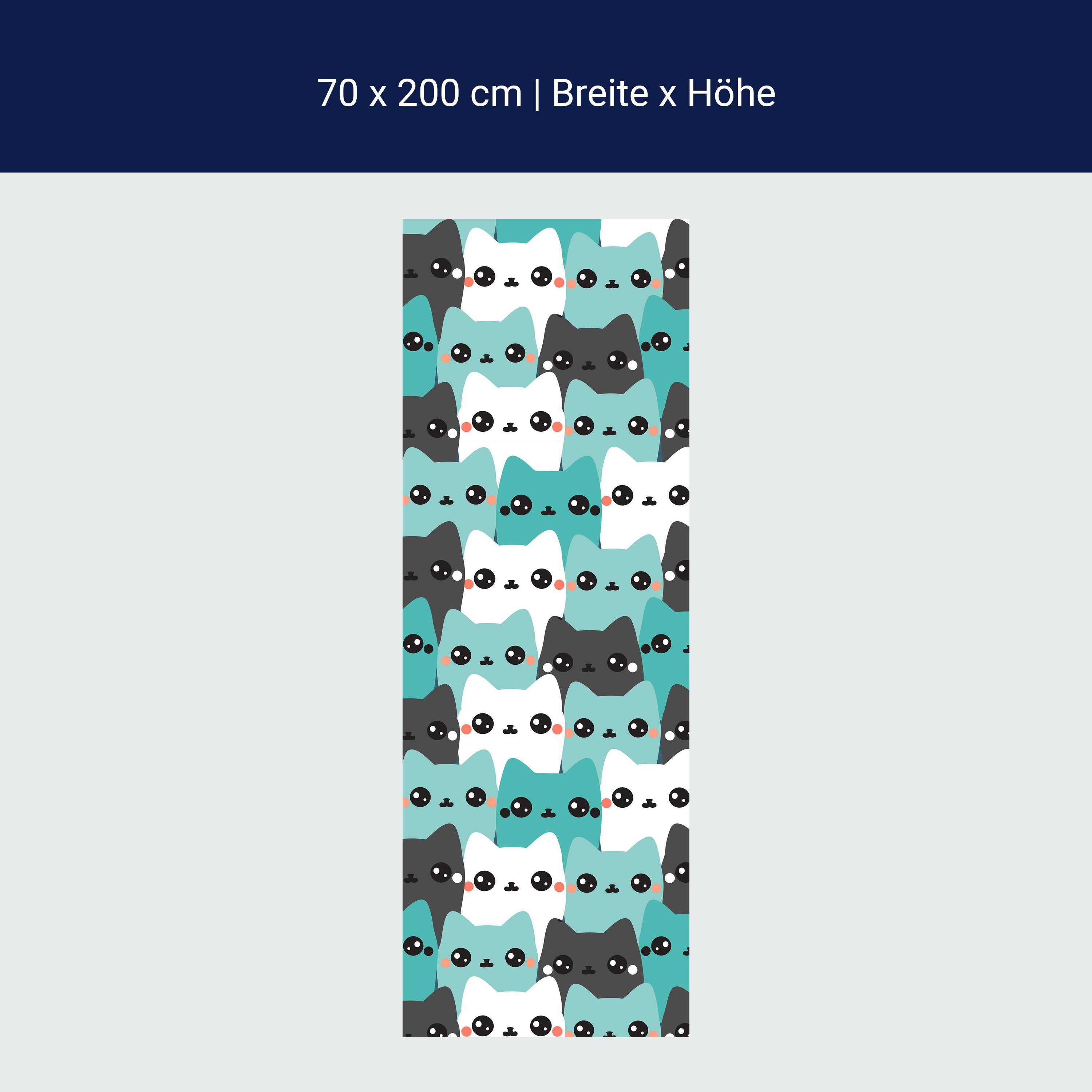 Door wallpaper cats, pattern M1467