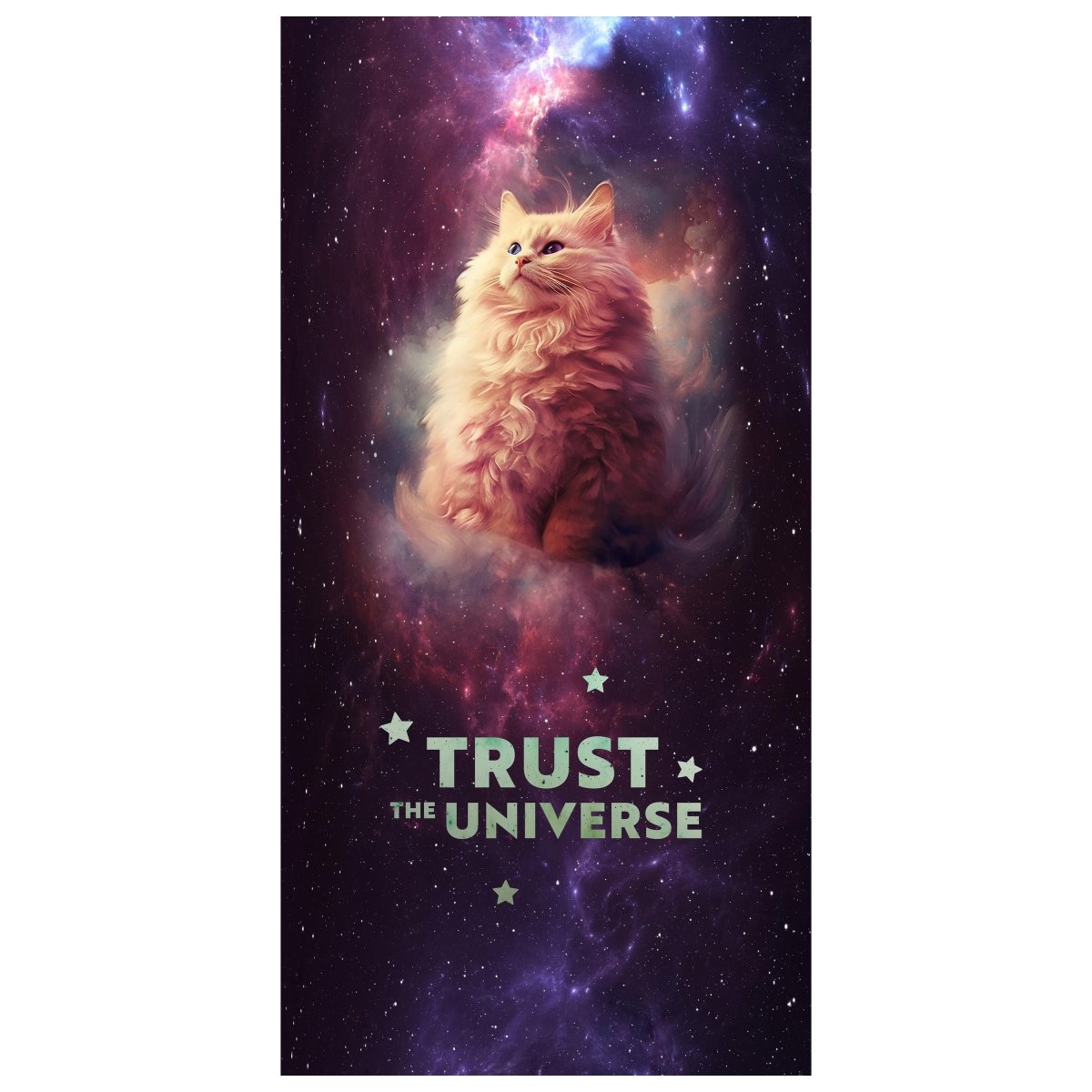 Türtapete Katze, Weltraum, Galaxie, Spruch M1469 - Bild 2
