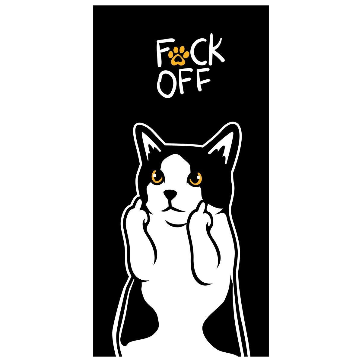 Türtapete Katze, Mittelfinger, Fuck Off M1470 - Bild 2