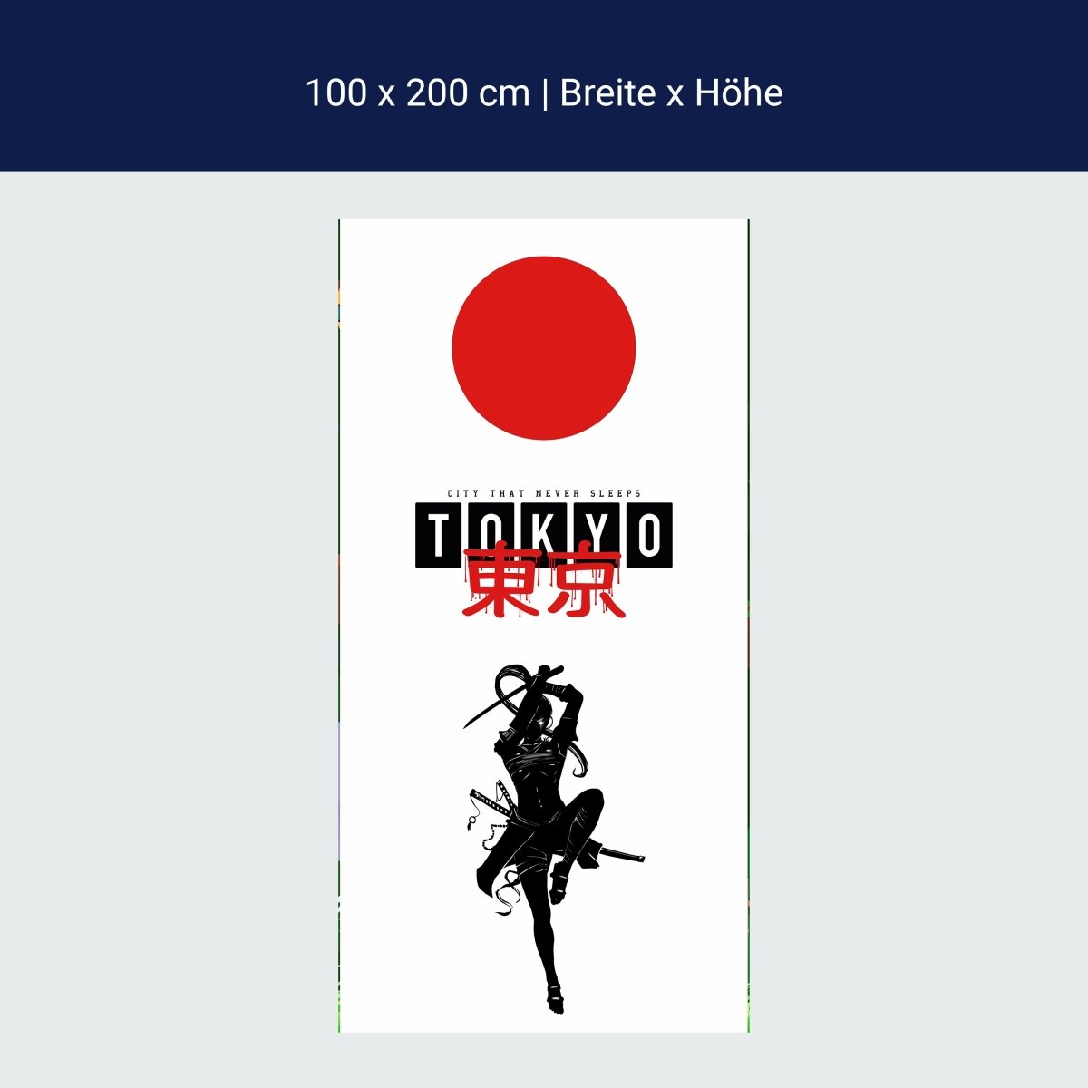 Türtapete Tokyo, Samurai, Anime M1516