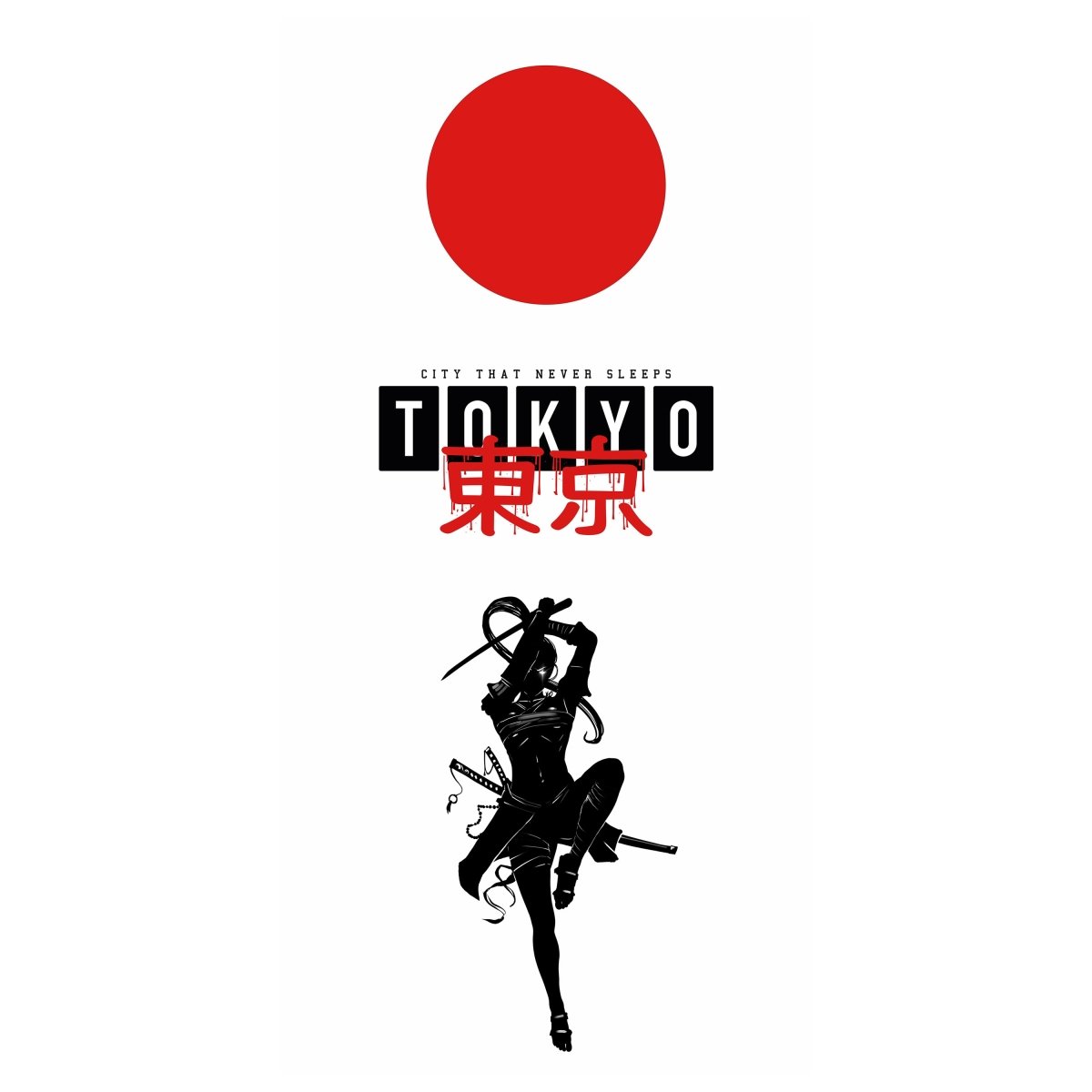Türtapete Tokyo, Samurai, Anime M1516 - Bild 2