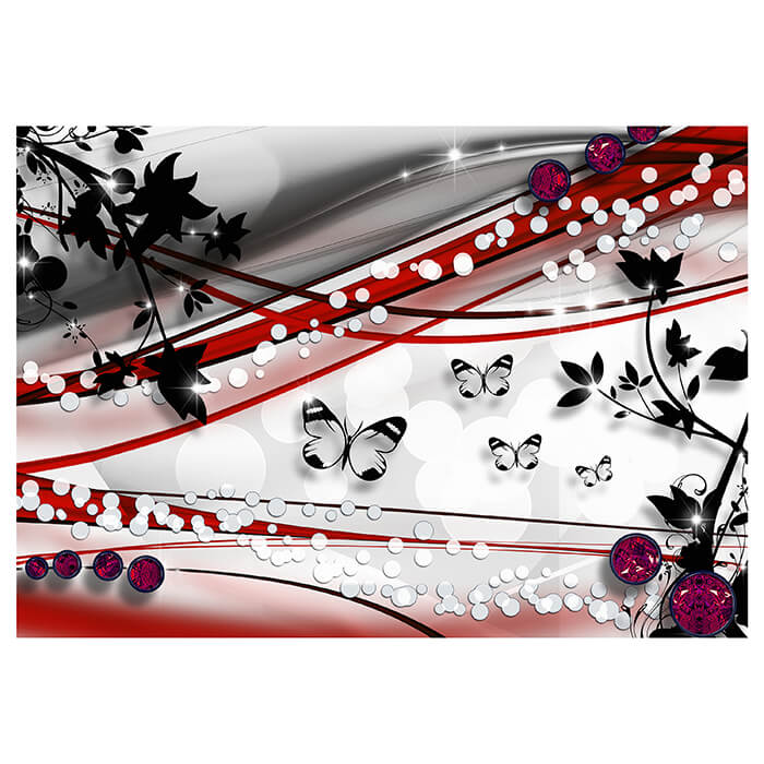 Fototapete Schmetterling Ranken Rot M1552 - Bild 2