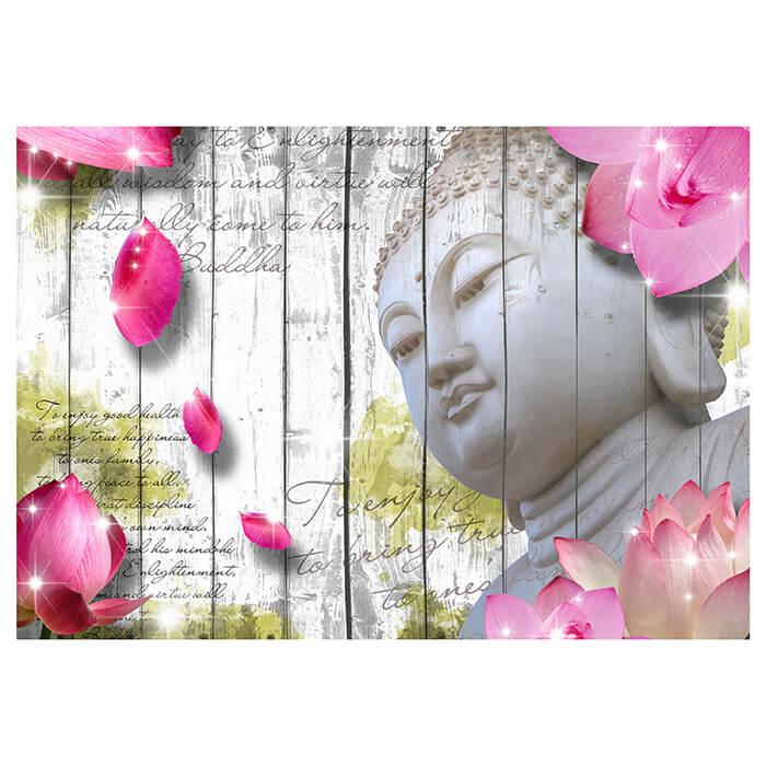 Fototapete Holz Blüten Buddha Gelb M1592 - Bild 2