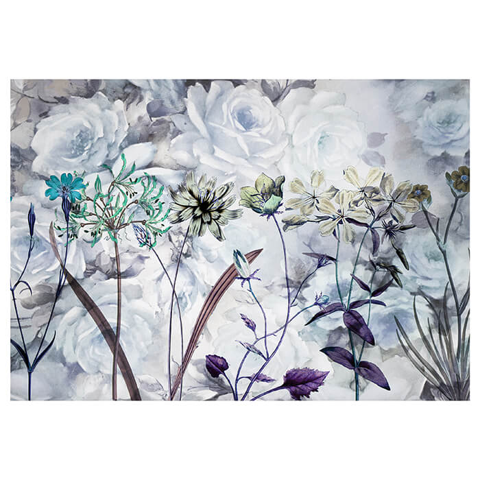 Fototapete Blumen Blau Gemälde M1733 - Bild 2