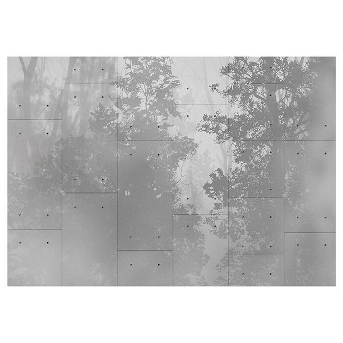 Fototapete Betonplatten Wald Grau M1808 - Bild 2