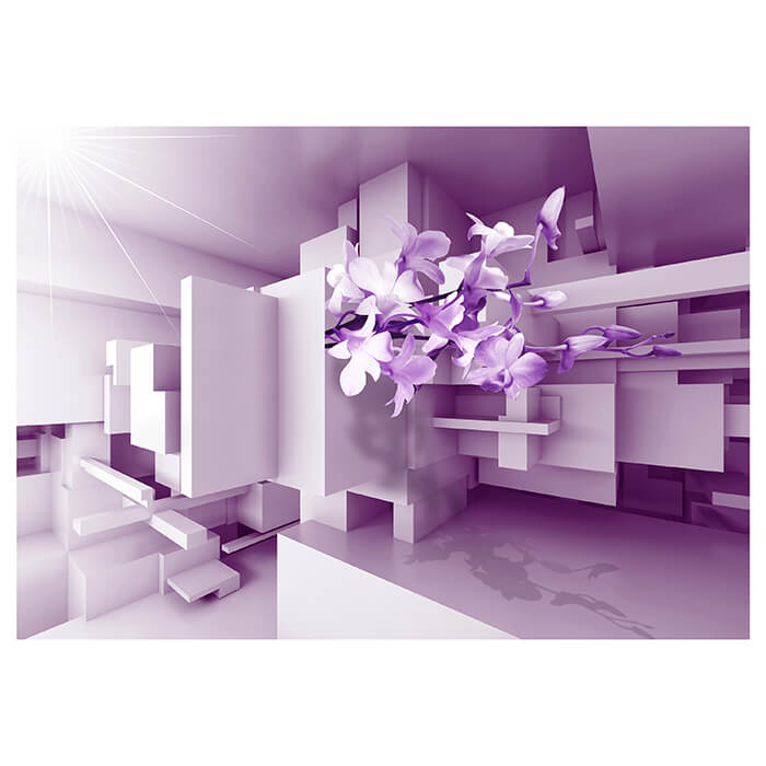 Fototapete Orchidee 3D Violett M1898 - Bild 2