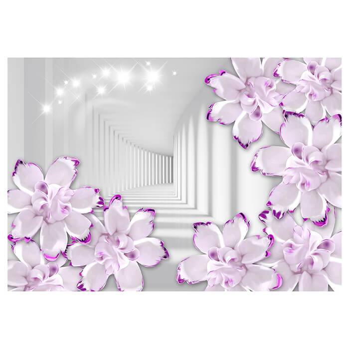 Fototapete Tunnel Blumen Violett M1923 - Bild 2