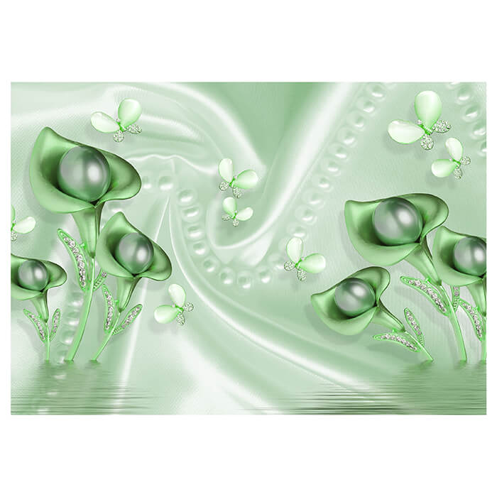Fototapete grün Tulpen M3455 - Bild 2