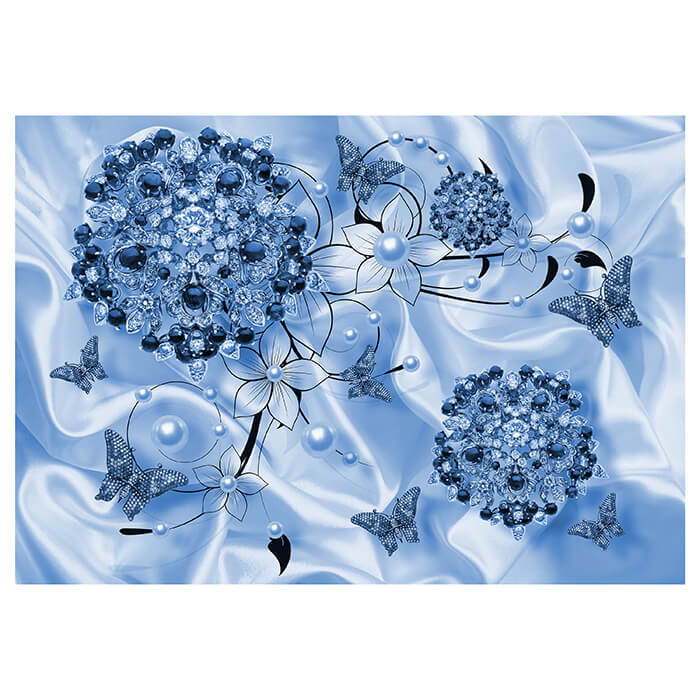 Fototapete blaue Blumen M3513 - Bild 2