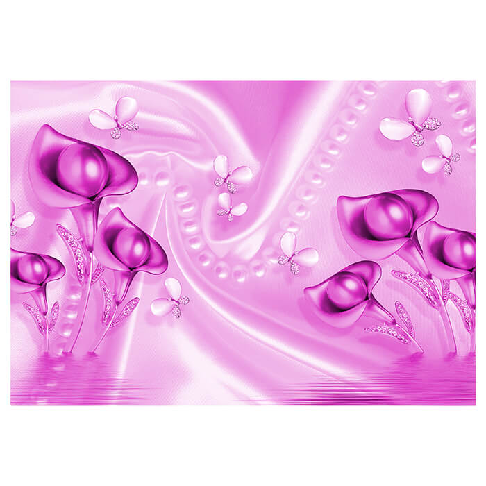 Fototapete violett Perlen Schmetterling M3598 - Bild 2
