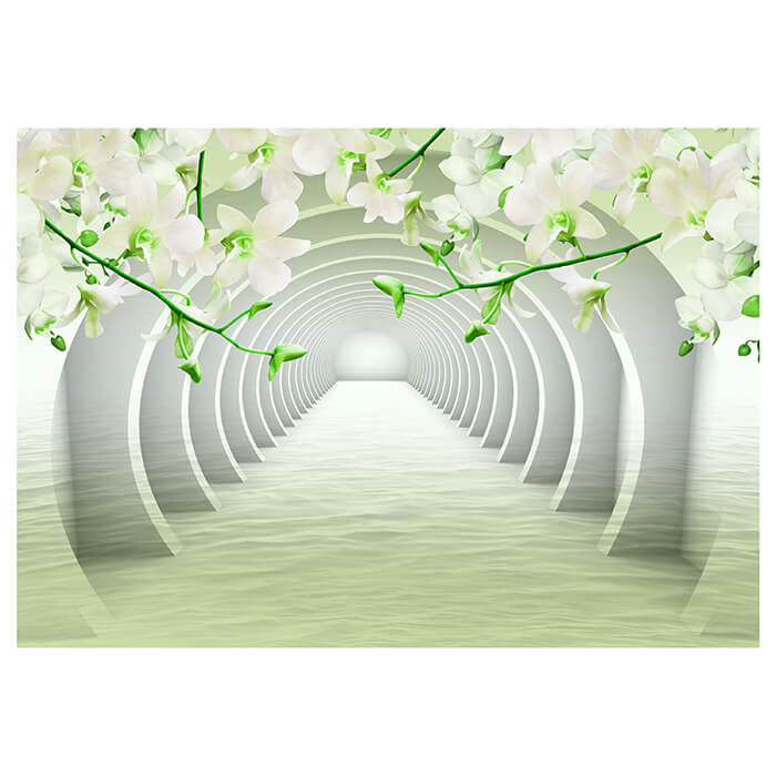 Fototapete Tunnel grün Blumen M3940 - Bild 2