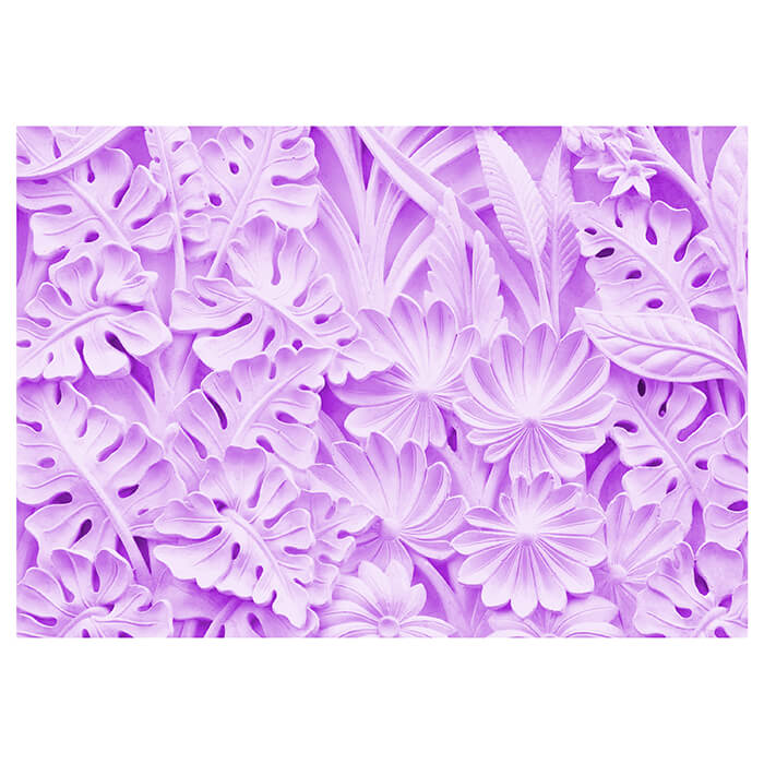 Fototapete violett Gips Blätter Stein Pflanzen M4545 - Bild 2