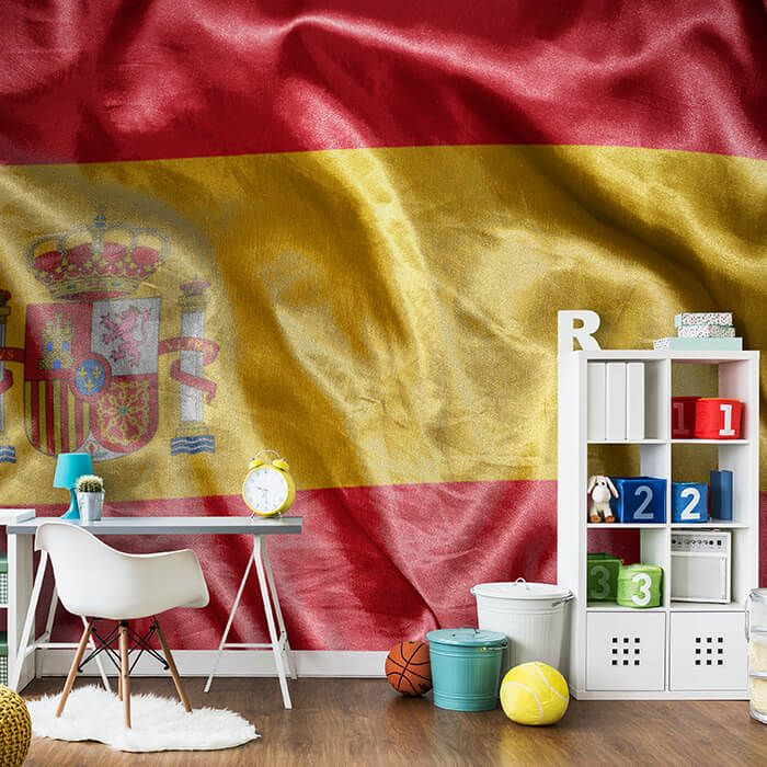 Fototapete Wehende spanische Flagge M4909 - Bild 1