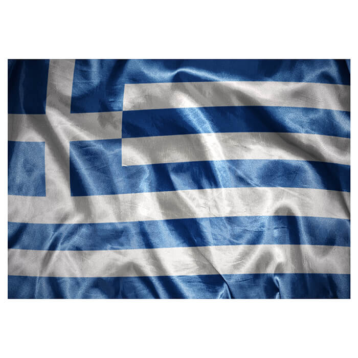 Fototapete Wehende Griechische Flagge M4917