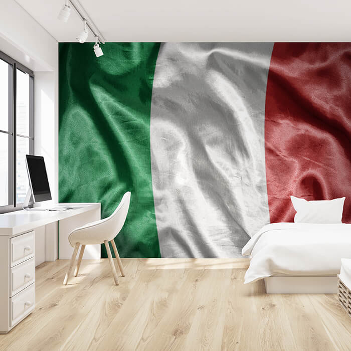 Fototapete Wehende Italienische Flagge M4918 - Bild 1