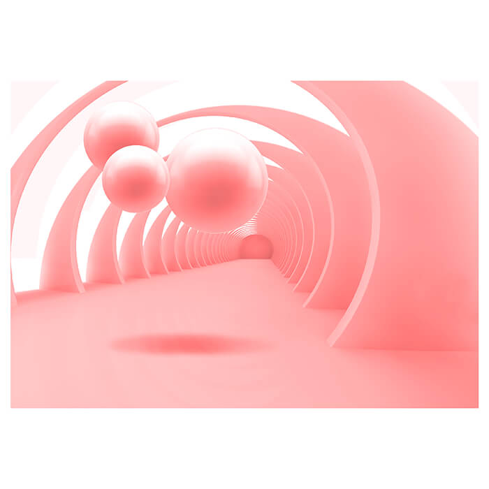 Fototapete Korridor 3D Kugeln rosa M5353 - Bild 2