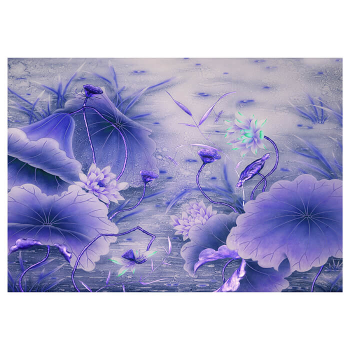 Fototapete Violett Blumen Holzblätter M5652 - Bild 2