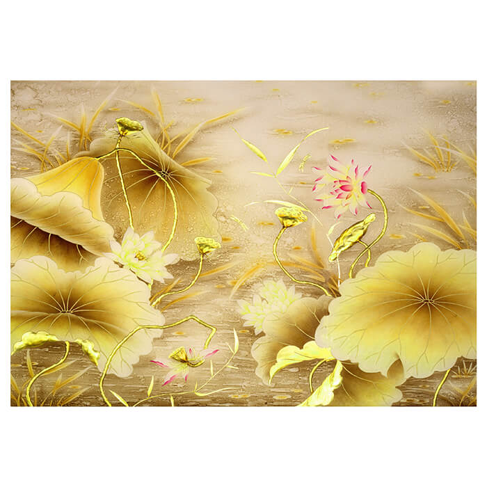 Fototapete Holzblätter gelb Blumen M5660 - Bild 2
