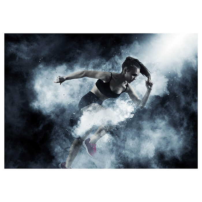 Fototapete Fitness Frau mit Rauch Effekt M5700 - Bild 2